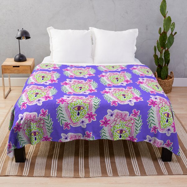 Item preview, Surreal Botanical Heart: Mystical Eye & Vibrant Flowers designed and sold by Lienzo Cósmico.