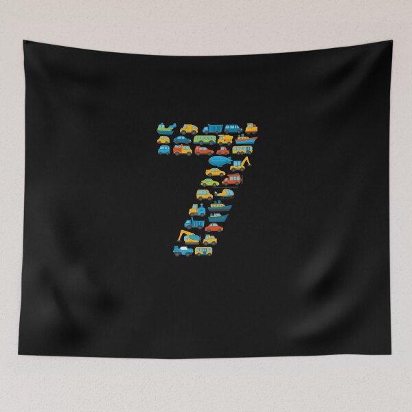 Item preview, 7th Birthday Vehicles Transportation 7 Year Old designed and sold by PopStars1993.