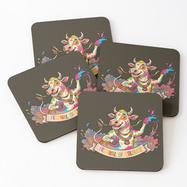 Item preview, Festival of Colours Cow – Happy Holi Splash Party designed and sold by CARPIO Creations.