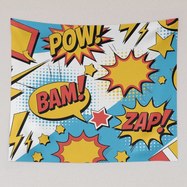 Item preview, Vibrant Comic Book POW BAM ZAP Seamless Pattern designed and sold by Midnight Veil Designs.