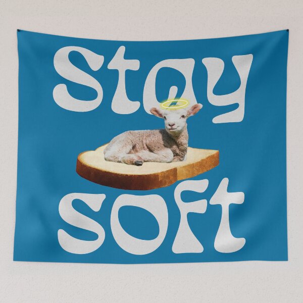 Item preview, Stay soft (lamb on bread) designed and sold by MsGonzalez.