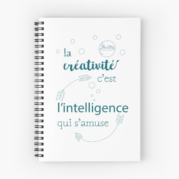 Aperçu de l'œuvre Citation : créativité (Texte bleu) créée et vendue par GribouillStreet.