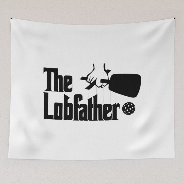 Item preview,  The Pickleball Lobfather - A Fun Black And White Graphic Inspired By The Classic Movie And Lobbing On The Pickleball Court designed and sold by NBUbiquitous.