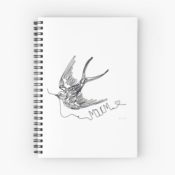 Item preview, Minimalistic one line Wire Swallow bird in flight tribute to mum  designed and sold by GriggsyArt.