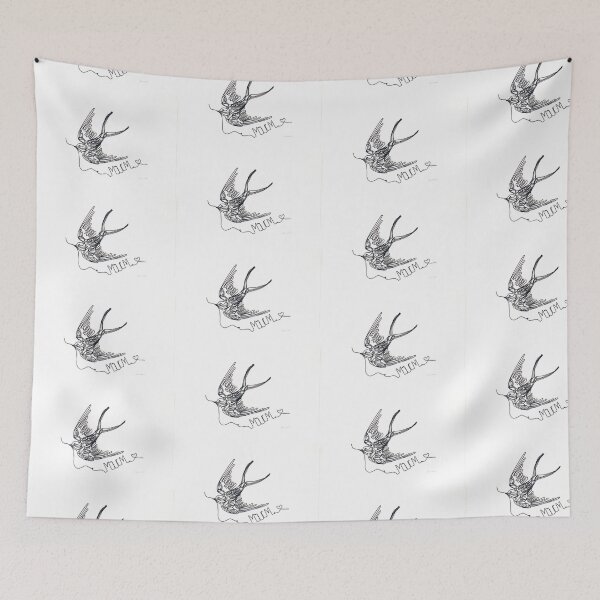Item preview, Minimalistic one line Wire Swallow bird in flight tribute to mum  designed and sold by GriggsyArt.