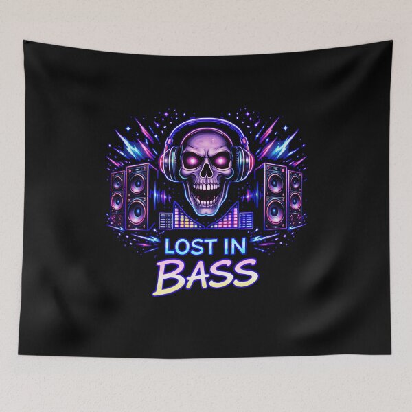 Item preview, Lost in Bass – Basshead DJ Neon Skull Rave designed and sold by leyfinder.