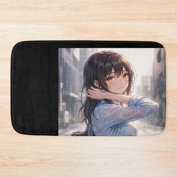 Item preview, Anime Girl in the Rain designed and sold by DeBrainstore.