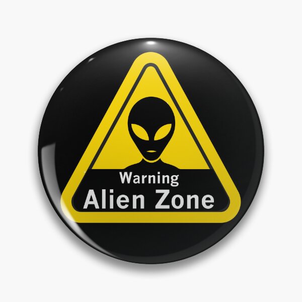 Item preview, Alien Zone – Minimalist UFO Warning Sign Design designed and sold by Italkam.