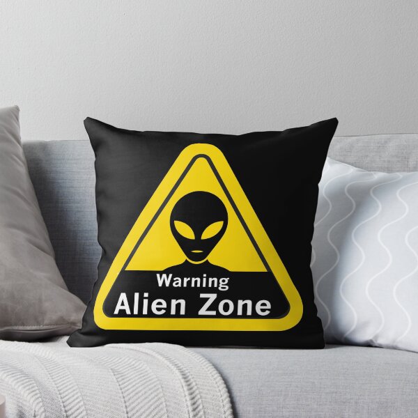 Item preview, Alien Zone – Minimalist UFO Warning Sign Design designed and sold by Italkam.