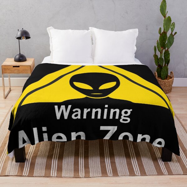 Item preview, Alien Zone – Minimalist UFO Warning Sign Design designed and sold by Italkam.