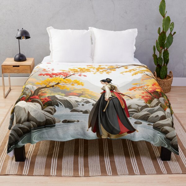 Item preview, Asian Fantasy Art — Mystical River Scene designed and sold by Schoenenwald - Illustrations Uniques et Originales.