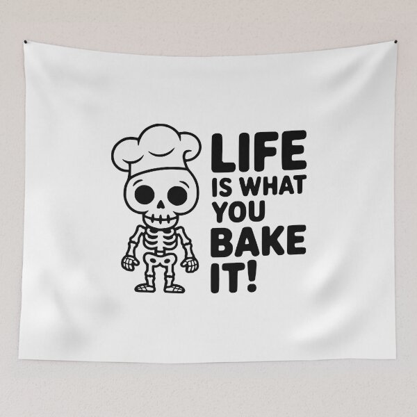 Item preview, Life Is What You Bake It! Funny Skeleton Baker Chef designed and sold by PMCreative.