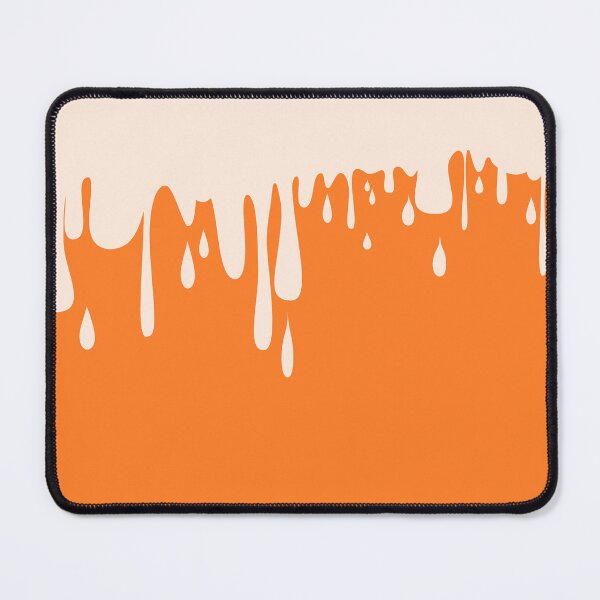 Item preview, 70's, 80s Punk Abstract Drip Painting in Orange and Cream designed and sold by MellowCat.