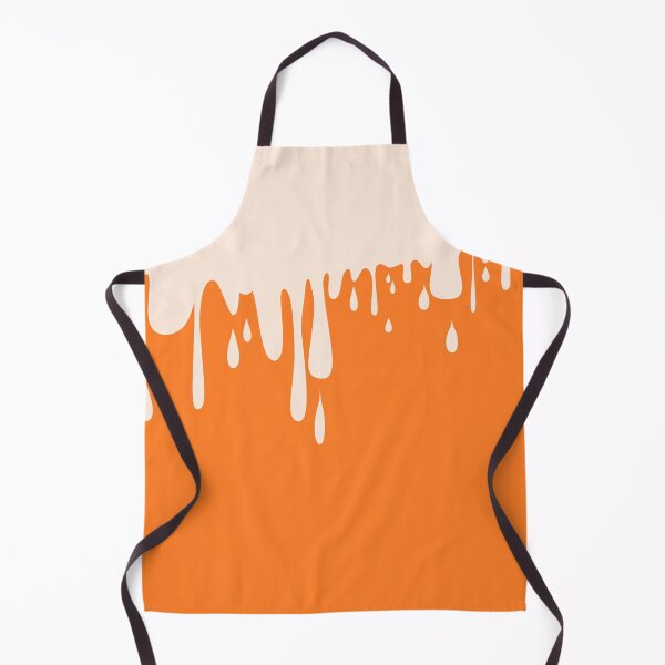 Item preview, 70's, 80s Punk Abstract Drip Painting in Orange and Cream designed and sold by MellowCat.