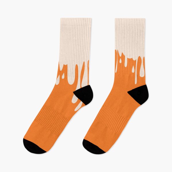 Item preview, 70's, 80s Punk Abstract Drip Painting in Orange and Cream designed and sold by MellowCat.