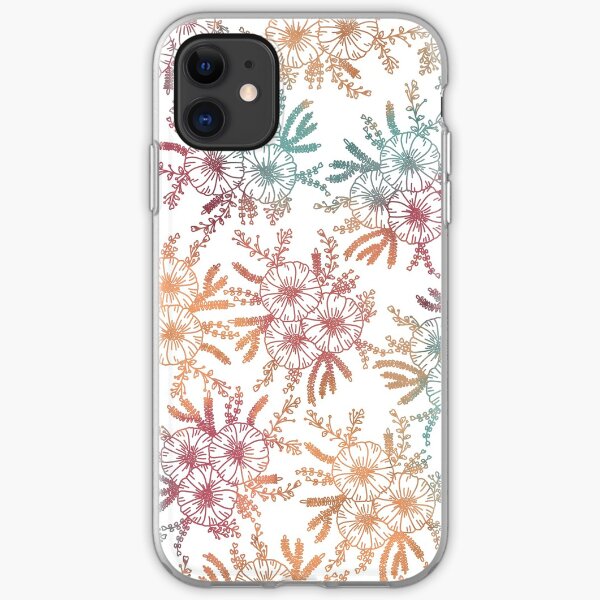 Rainbow Moss Roses iPhone Soft Case