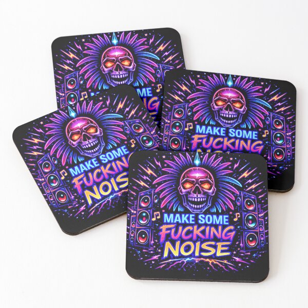 Item preview, Make Some Fucking Noise – Loud Bass Neon Party Art designed and sold by leyfinder.
