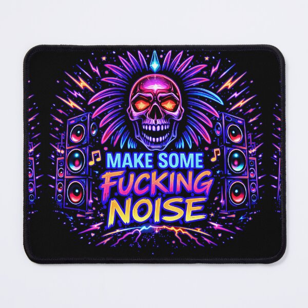 Item preview, Make Some Fucking Noise – Loud Bass Neon Party Art designed and sold by leyfinder.