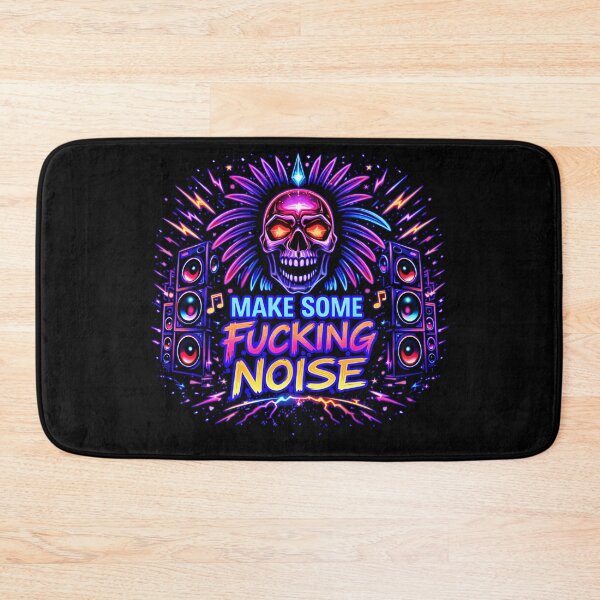 Item preview, Make Some Fucking Noise – Loud Bass Neon Party Art designed and sold by leyfinder.
