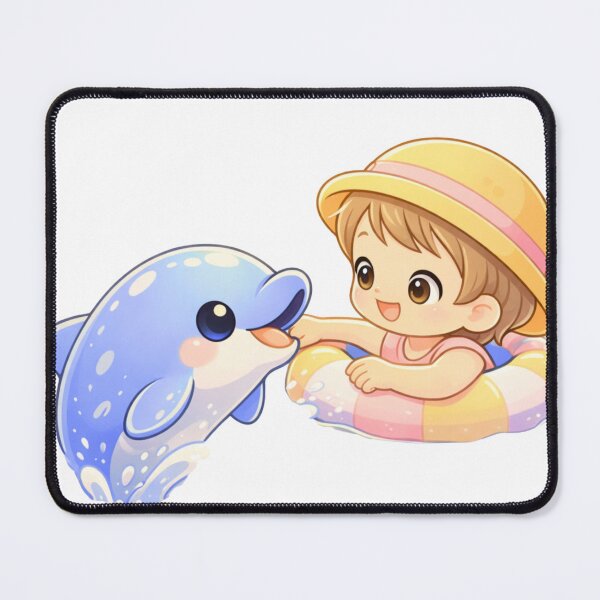 Item preview, Ocean Best Friends - Kawaii Dolphin & Child. designed and sold by Lylysun.