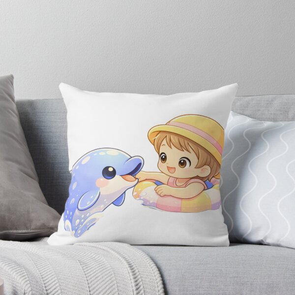 Item preview, Ocean Best Friends - Kawaii Dolphin & Child. designed and sold by Lylysun.