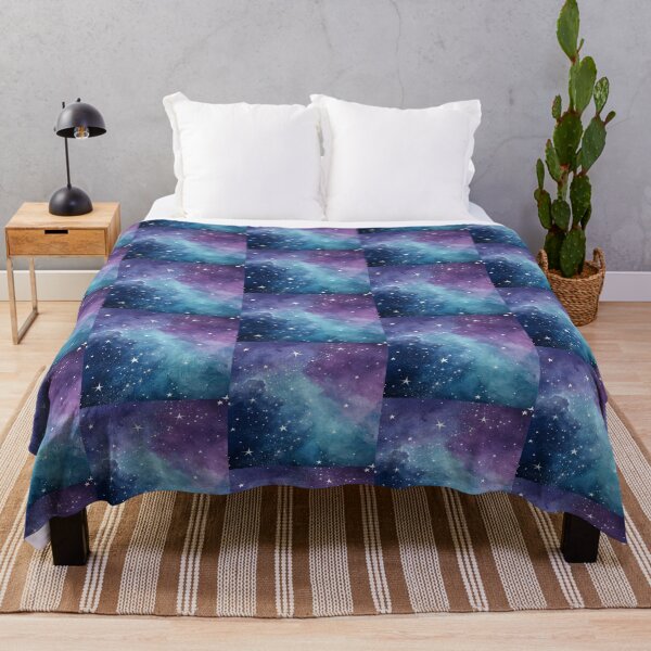 Item preview, Beautiful Starry Purple Blue Nebula Artwork designed and sold by NivyasArtistry.
