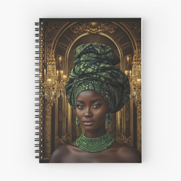 Item preview, Regal African Woman in Vibrant Green Gele Portrait designed and sold by Foxglovers Studio .