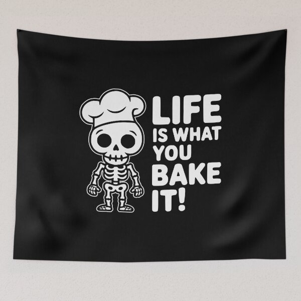 Item preview, Life Is What You Bake It! Cute Skeleton Baker Chef designed and sold by PMCreative.