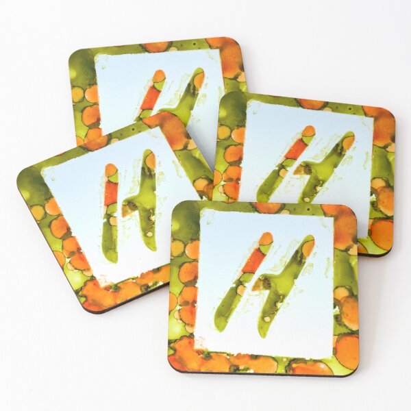 Item preview, H Green and Orange designed and sold by Between Colors.