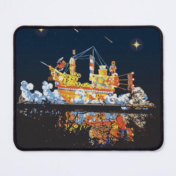 Item preview, Celestial Pirate Ship – Fantasy Anime Style Sailing Illustration at Night designed and sold by WanderfallWork.