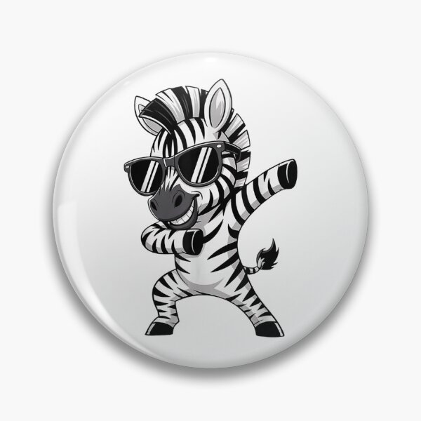 Item preview, Cool Dabbing Zebra Wearing Sunglasses Hip Hop Dancing Zebra Animal Art designed and sold by ShavonRistorin.