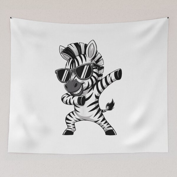 Item preview, Cool Dabbing Zebra Wearing Sunglasses Hip Hop Dancing Zebra Animal Art designed and sold by ShavonRistorin.