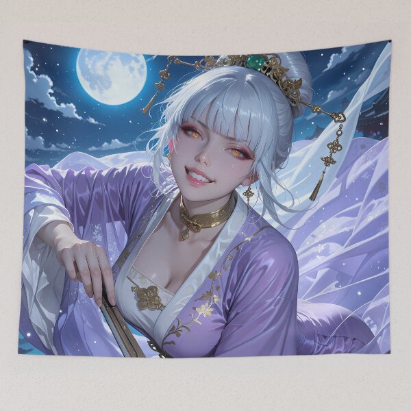 Item preview, MEI XUE the Palace Shadow Silver Haired Anime designed and sold by BorgSpareParts.
