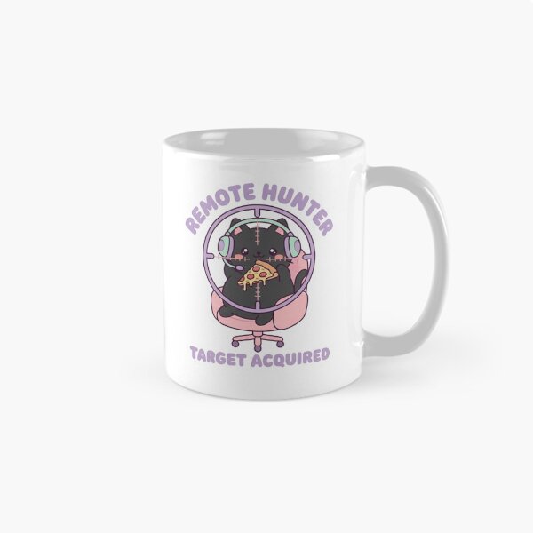 Item preview, Remote Hunter Target Acquired Cute Cat Gamer Work From Home Sticker designed and sold by ZYNORAworld.