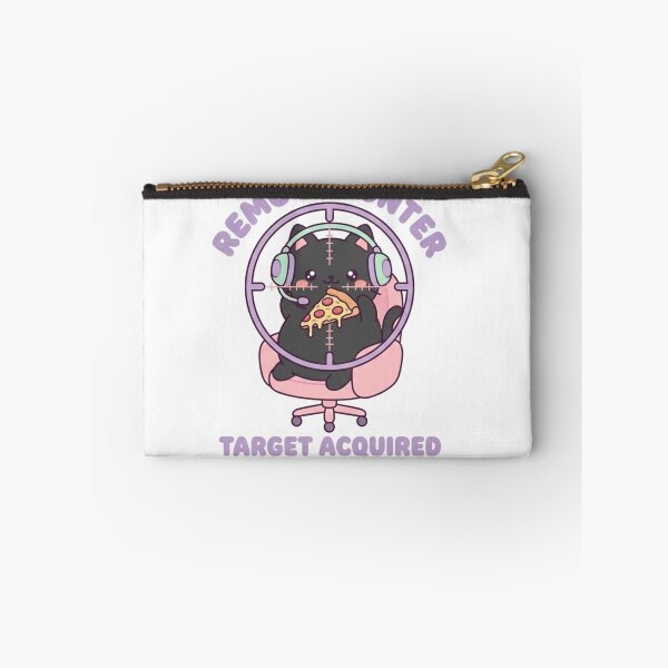 Item preview, Remote Hunter Target Acquired Cute Cat Gamer Work From Home Sticker designed and sold by ZYNORAworld.