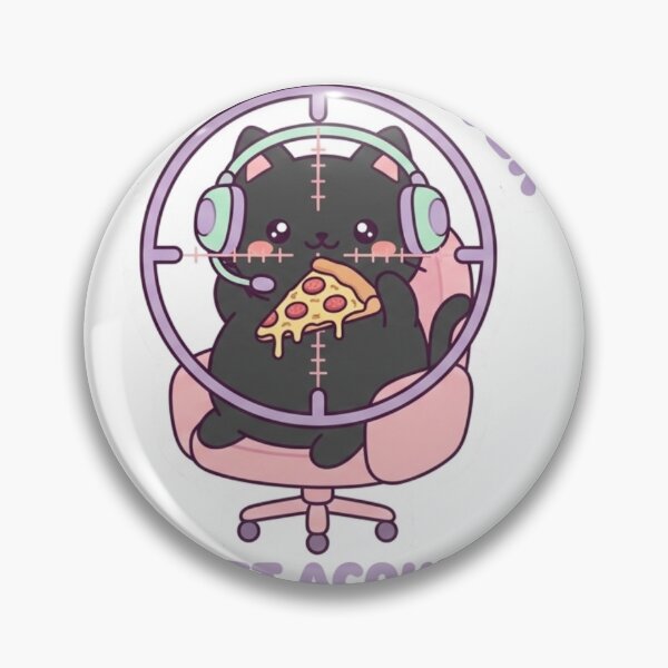 Item preview, Remote Hunter Target Acquired Cute Cat Gamer Work From Home Sticker designed and sold by ZYNORAworld.