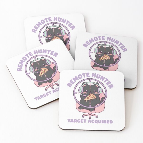 Item preview, Remote Hunter Target Acquired Cute Cat Gamer Work From Home Sticker designed and sold by ZYNORAworld.