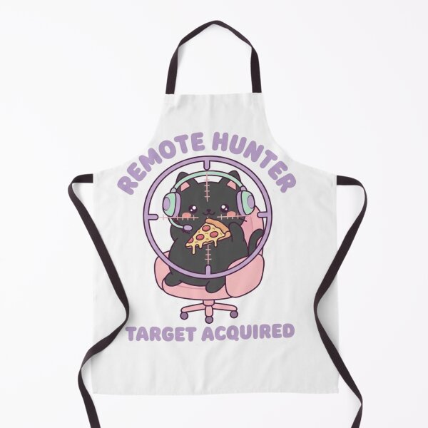 Item preview, Remote Hunter Target Acquired Cute Cat Gamer Work From Home Sticker designed and sold by ZYNORAworld.