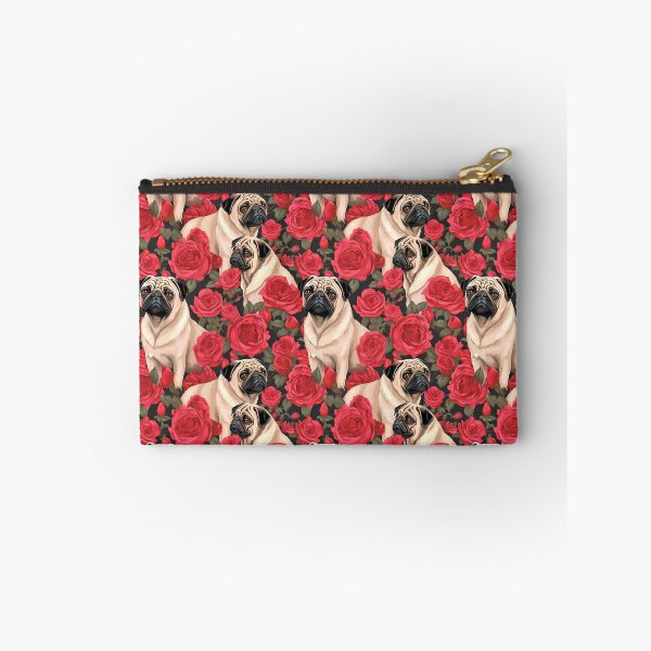 Item preview, Pug Dogs & Roses Throw Blanket designed and sold by candiscamera.