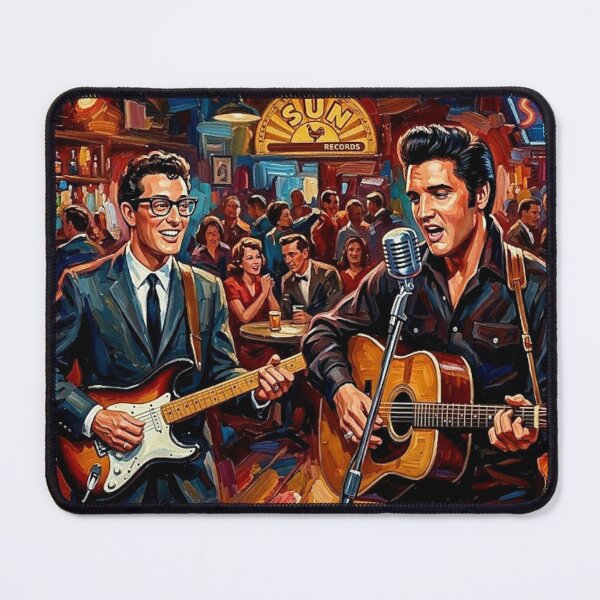Item preview, The Birth of Rock: Elvis, Buddy & Jerry Lee Mid-Century Impasto designed and sold by Art's Diner.