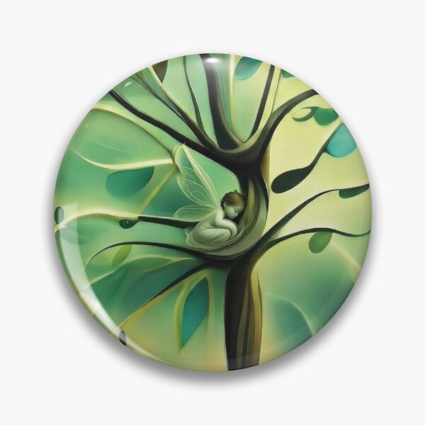 Item preview, Sleeping baby Fairy in Magical Tree Dreamy Fantasy Art designed and sold by Foxglovers Studio .