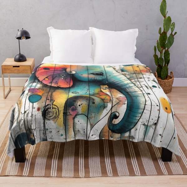 Item preview, Colourful Abstract Elephant Portrait with Grunge Texture designed and sold by Shoot-The-Moon.