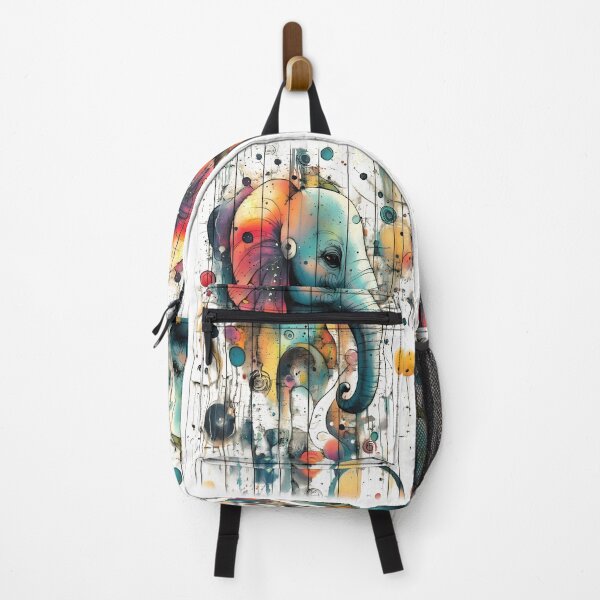 Item preview, Colourful Abstract Elephant Portrait with Grunge Texture designed and sold by Shoot-The-Moon.