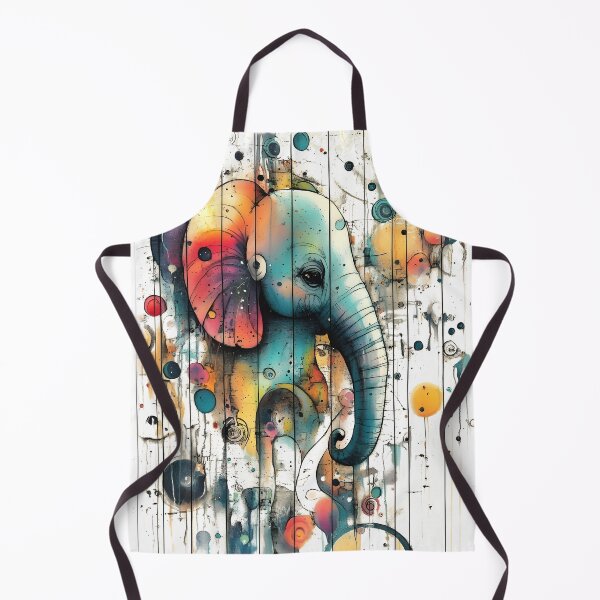 Item preview, Colourful Abstract Elephant Portrait with Grunge Texture designed and sold by Shoot-The-Moon.