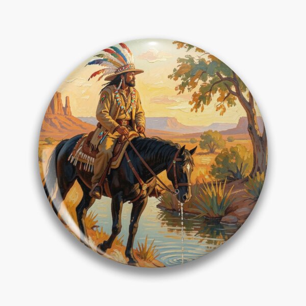 Item preview, Classic Earth and Sunset Rider – Native Spirit in Warm Light designed and sold by FotoworldEdel.