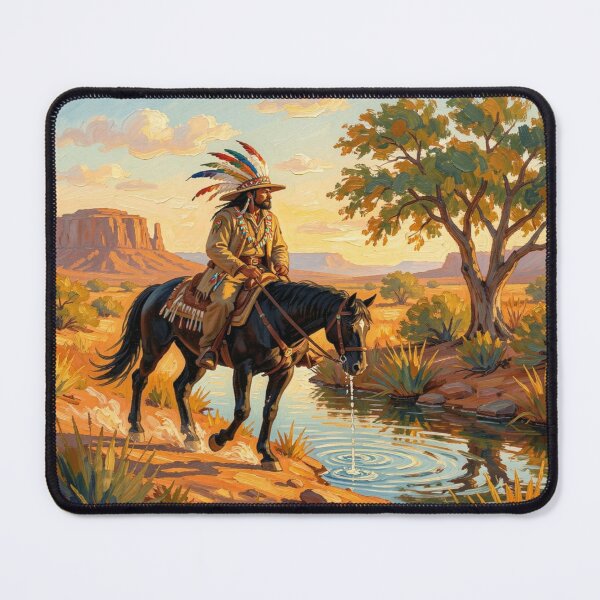 Item preview, Classic Earth and Sunset Rider – Native Spirit in Warm Light designed and sold by FotoworldEdel.