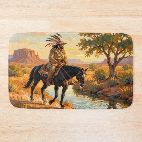 Item preview, Classic Earth and Sunset Rider – Native Spirit in Warm Light designed and sold by FotoworldEdel.