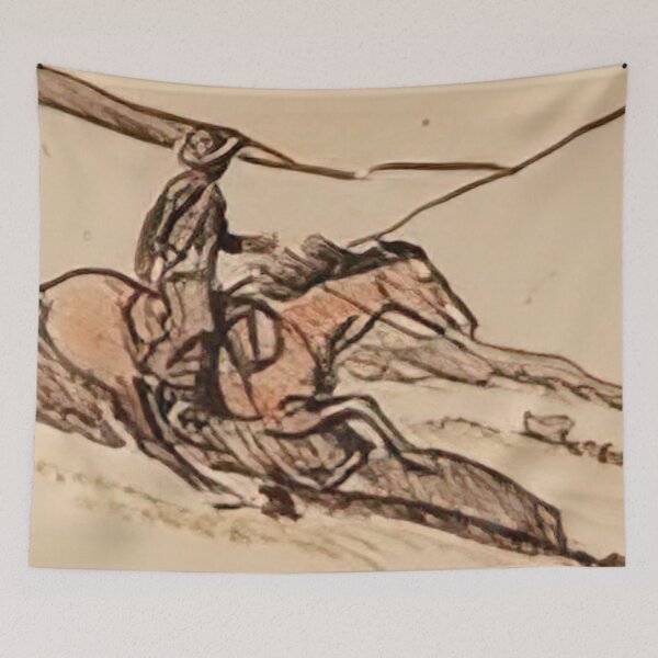 Item preview, New Upload - Maynard Dixon - Best Artist  -  Rider On Horseback, 1933 - Maynard Dixon  designed and sold by GabyDAlessandro.