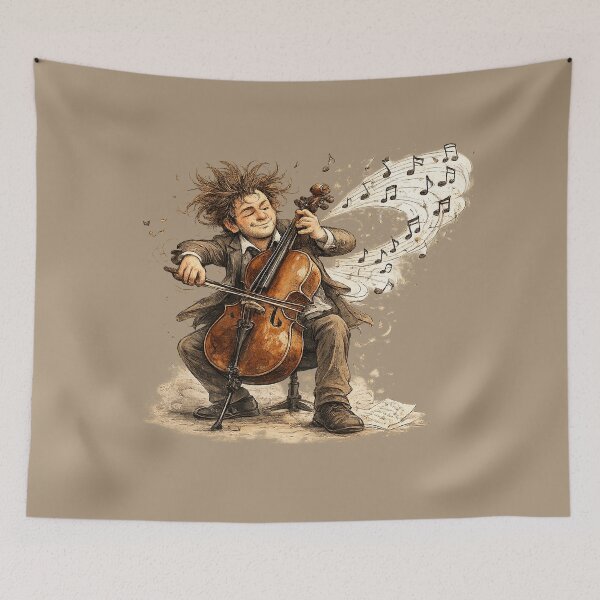 Item preview, Blissful Cellist with Flowing Notes designed and sold by SpicyWind.