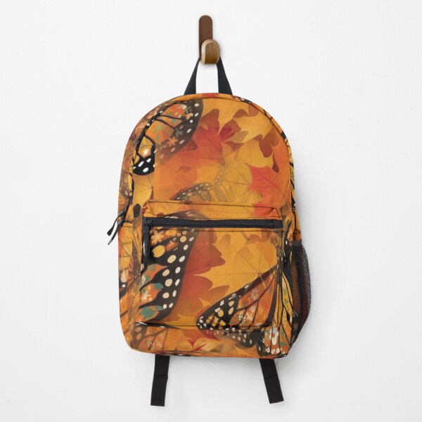 Item preview, Monarch Butterflies in Autumn Leaves Fall Foliage Art designed and sold by Foxglovers Studio .